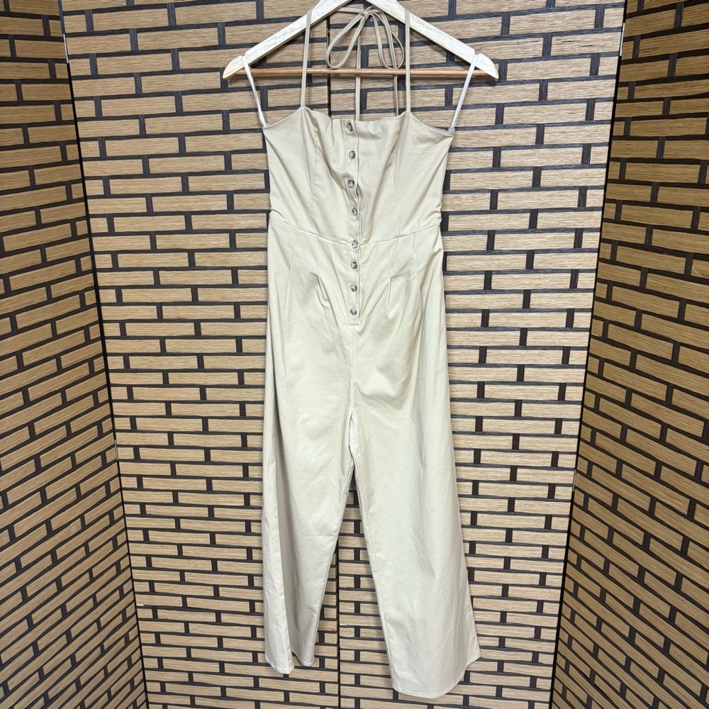 Majorelle Tan Crop Jumpsuit Size XS